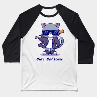 Cute cat lover Baseball T-Shirt